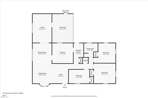 Floorplan - 301 Cynthia Dr, Hampton, VA 23666 photo 1 of 1