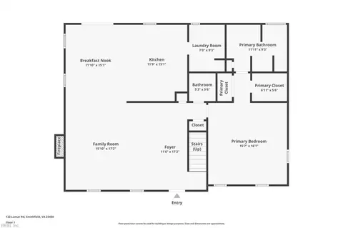 Floorplan - 122 Lumar Rd, Smithfield, VA 23430 photo 1 of 3