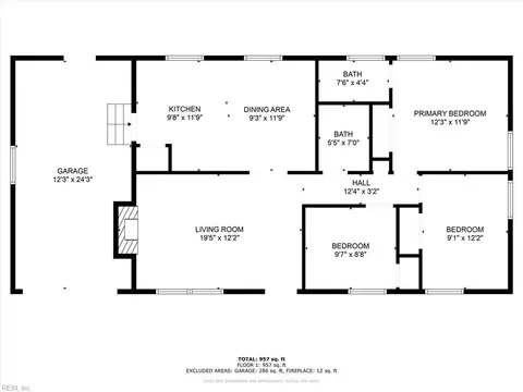Floorplan - 20 Downer Ln, Hampton, VA 23666 photo 1 of 1