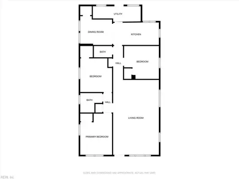 Floorplan - 613 Pocahontas Pl, Hampton, VA 23661 photo 1 of 1