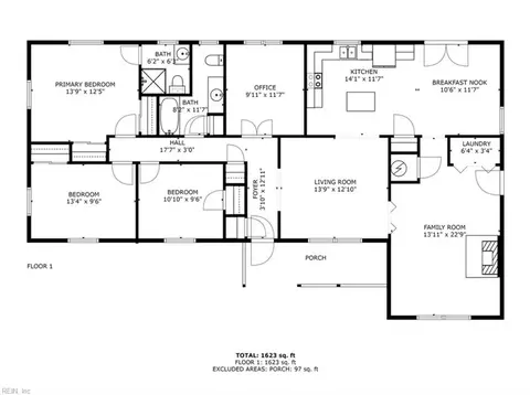 Floorplan - 424 Blanche Dr E, Chesapeake, VA 23323 photo 1 of 1