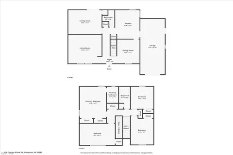 Floorplan - 318 Orange Plank Rd, Hampton, VA 23669 photo 1 of 3