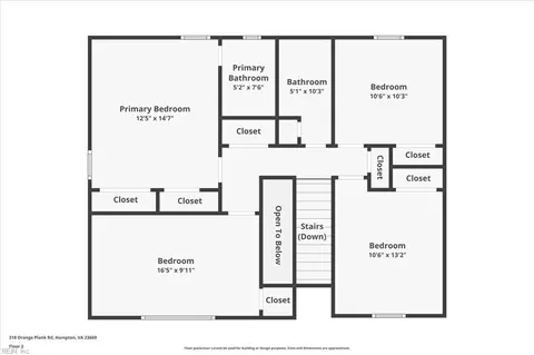 Floorplan - 318 Orange Plank Rd, Hampton, VA 23669 photo 3 of 3