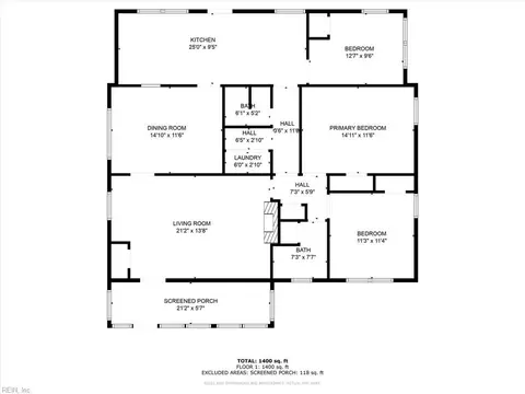 Floorplan - 112 W Taylor Ave, Hampton, VA 23663 photo 1 of 1