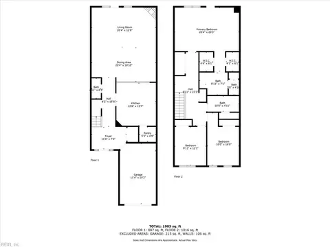 Floorplan - 116 Genoa Dr, Hampton, VA 23664 photo 2 of 3