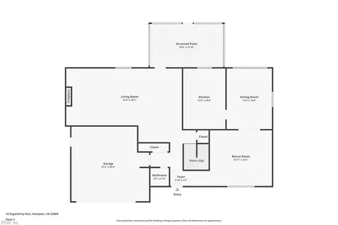Floorplan - 10 Sugarberry Rn Run, Hampton, VA 23669 photo 1 of 2
