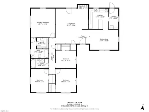 Floorplan - 1244 Murphys Mill Rd, Suffolk, VA 23434 photo 1 of 1