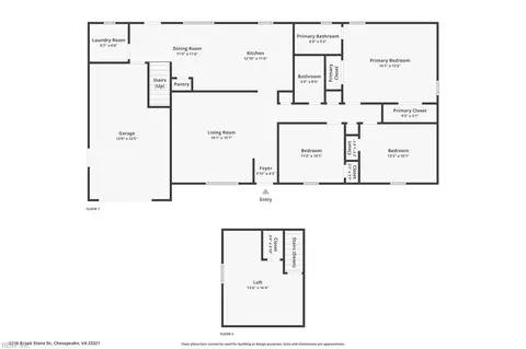 Floorplan - 2716 Brook Stone Dr, Chesapeake, VA 23321 photo 1 of 3