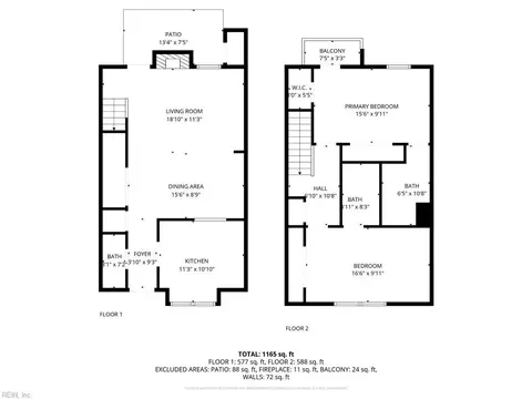 Floorplan - 11 Overbrooke Pl, Hampton, VA 23669 photo 1 of 1
