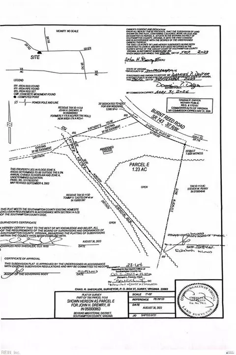 1 23ac Burnt Reed Rd, Southampton County, VA 23827