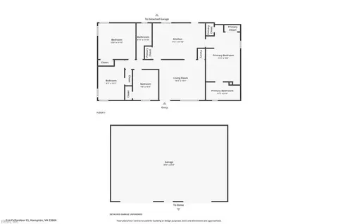 Floorplan - 214 Cellardoor Ct, Hampton, VA 23666 photo 1 of 1