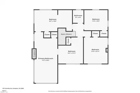 Floorplan - 159 Columbia Ave, Hampton, VA 23669 photo 1 of 3