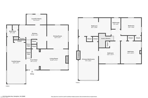 Floorplan - 159 Columbia Ave, Hampton, VA 23669 photo 3 of 3