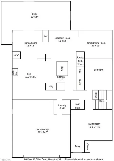 Floorplan - 10 Zilber Ct, Hampton, VA 23669 photo 1 of 2
