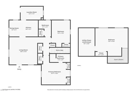 Floorplan - 163 Evans St, Norfolk, VA 23503 photo 2 of 2