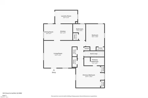 Floorplan - 163 Evans St, Norfolk, VA 23503 photo 1 of 2