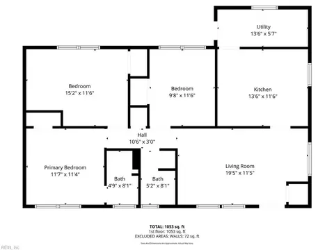 Floorplan - 6 Barnes Ct, Hampton, VA 23664 photo 1 of 2