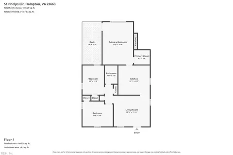Floorplan - 51 Phelps Cir, Hampton, VA 23663 photo 1 of 1