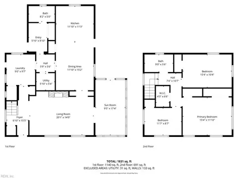 Floorplan - 142 Algonquin Rd, Hampton, VA 23661 photo 3 of 3