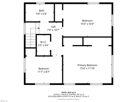 Floorplan - 142 Algonquin Rd, Hampton, VA 23661 photo 2 of 3
