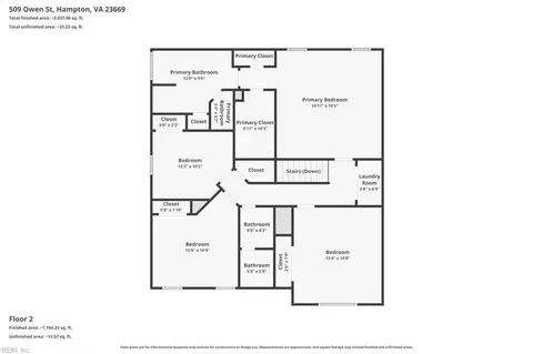 Floorplan - 509 Owens St, Hampton, VA 23669 photo 3 of 3