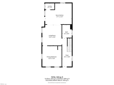 Floorplan - 708 B St, Chesapeake, VA 23324 photo 1 of 2