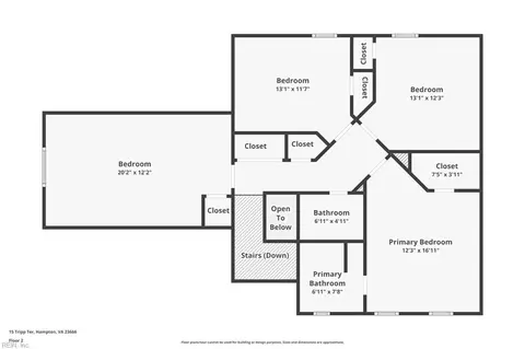 Floorplan - 15 Tripp Ter, Hampton, VA 23666 photo 2 of 3