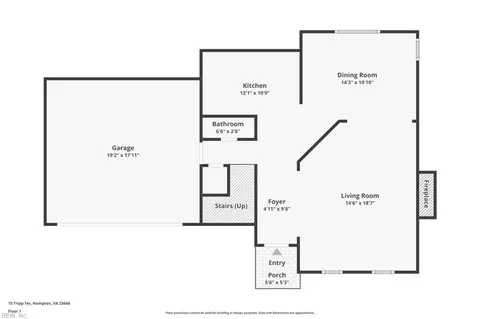 Floorplan - 15 Tripp Ter, Hampton, VA 23666 photo 1 of 3