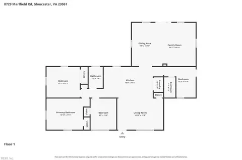 Floorplan - 8729 Marlfield Rd, Gloucester, VA 23061 photo 1 of 1
