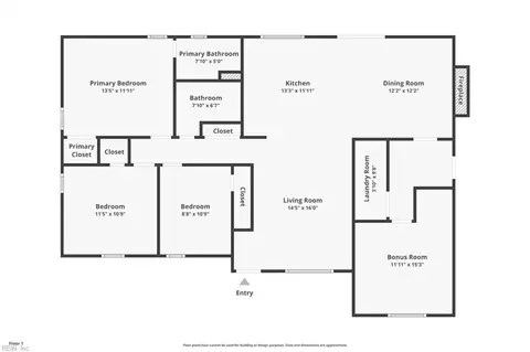Floorplan - 5 Jimmy Cir, Hampton, VA 23666 photo 1 of 1