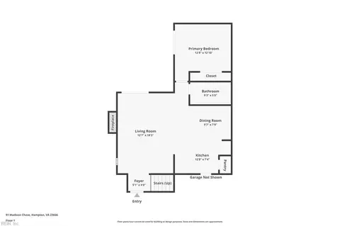 Floorplan - 91 Madison Chse Chase, Hampton, VA 23666 photo 1 of 2