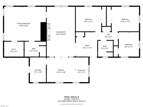 Floorplan - 707 Beach Rd, Hampton, VA 23664 photo 1 of 1