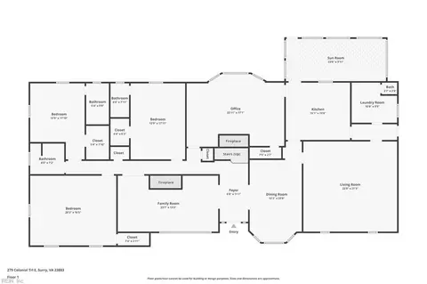 Floorplan - 279 Colonial Trl E, Surry, VA 23883 photo 1 of 2
