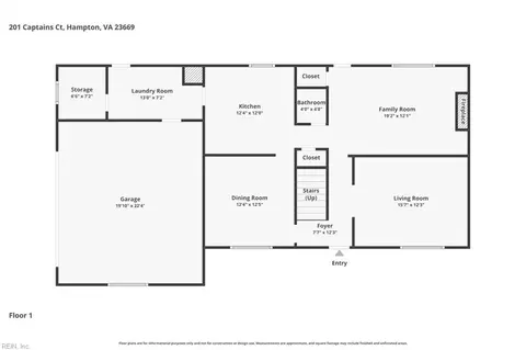 Floorplan - 201 Captains Ct, Hampton, VA 23669 photo 2 of 3