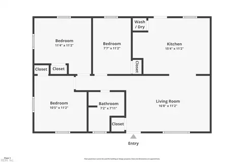 Floorplan - 129 Jordan Dr, Hampton, VA 23666 photo 1 of 1