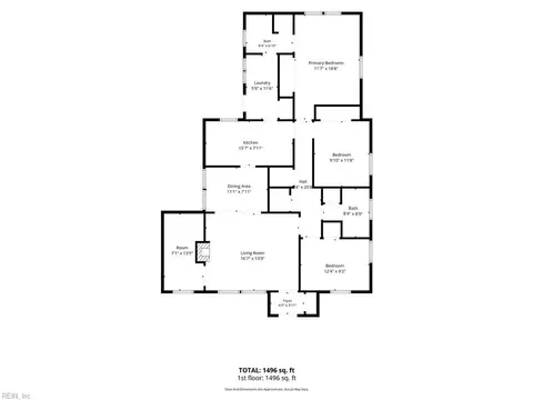 Floorplan - 91 Alleghany Rd, Hampton, VA 23661 photo 1 of 1