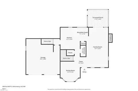 Floorplan - 3909 Pine Bluff Ct, Williamsburg, VA 23188 photo 1 of 2