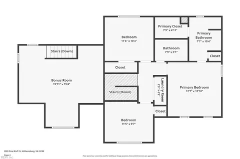 Floorplan - 3909 Pine Bluff Ct, Williamsburg, VA 23188 photo 2 of 2
