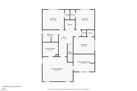 Floorplan - 3904 Shell Rd, Hampton, VA 23669 photo 2 of 3
