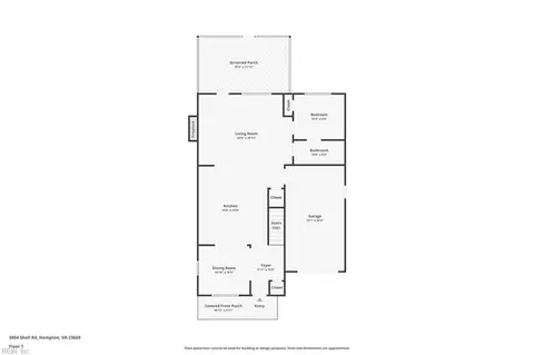 Floorplan - 3904 Shell Rd, Hampton, VA 23669 photo 1 of 3
