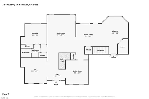 Floorplan - 3 Blackberry Ln, Hampton, VA 23669 photo 2 of 3