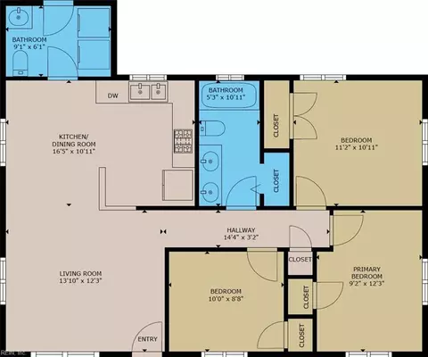 Floorplan - 537 Greenbriar Ave, Hampton, VA 23661 photo 1 of 1