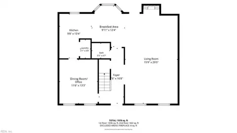 Floorplan - 25 Capps Qtrs Qtr Quarter #1, Hampton, VA 23669 photo 1 of 2