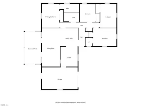Floorplan - 108 Raymond Dr, Hampton, VA 23666 photo 1 of 1