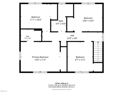 Floorplan - 3211 Custer Ct, Hampton, VA 23666 photo 5 of 6