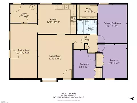 Floorplan - 1319 Caldwell Dr, Hampton, VA 23666 photo 1 of 1