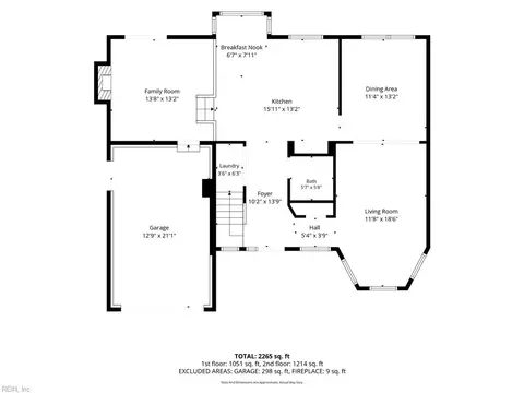 Floorplan - 15 Ruth Cir, Hampton, VA 23666 photo 1 of 2