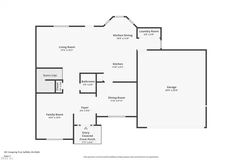 Floorplan - 201 Cutspring Trce, Suffolk, VA 23434 photo 1 of 3