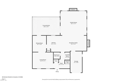 Floorplan - 68 Michaels Woods Dr, Hampton, VA 23666 photo 1 of 2