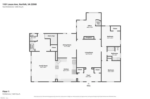 Floorplan - 1101 Lexan Ave, Norfolk, VA 23508 photo 1 of 2